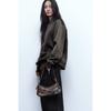 Women's Bag 2024 Spring New Black Belt Decoration Fashion Single Shoulder Armpit Motorcycle Bag Tide Small Bag