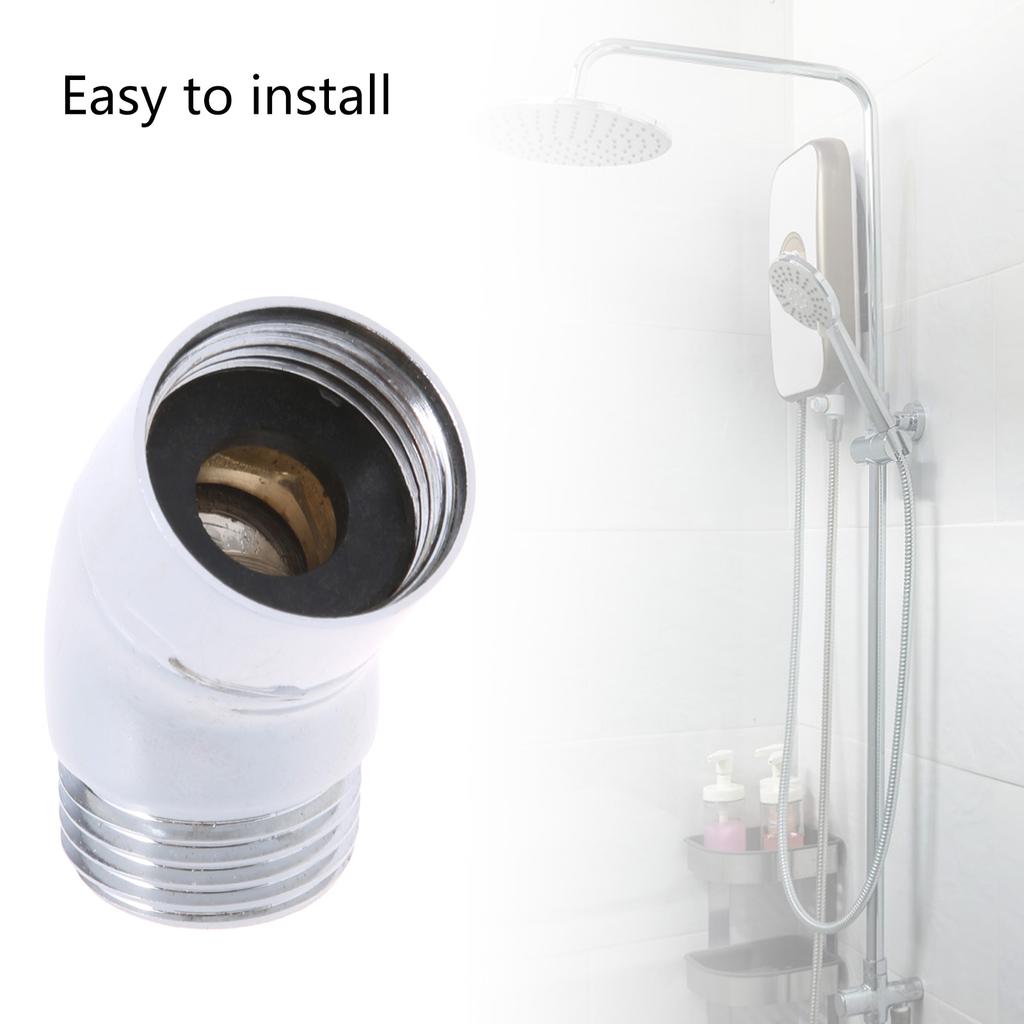 135 Degrees Shower Head Elbow Adapter Shower Arm Angle Adapter for Wall mounted Shower or Hand Shower Easily to Install
