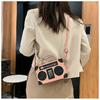 Fun Creative Radio Shape Women Handbag Fun Retro Individual Crossbody Bag Vintage Shoulder Bag Unique Small Box Messenger Bag