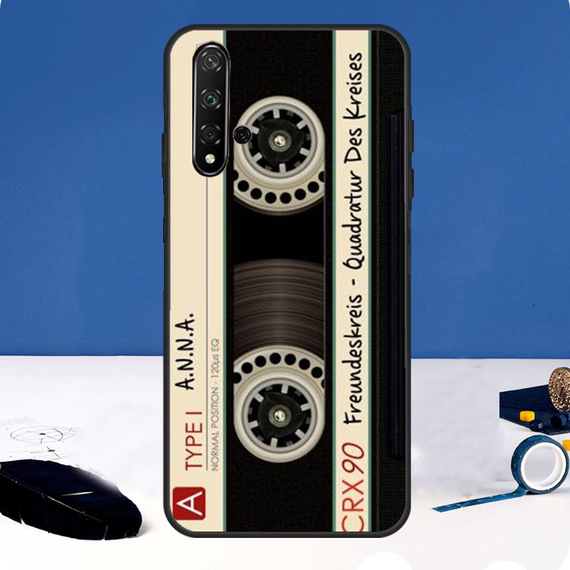 Old Cassette Tape Case For Huawei P30 Pro P20 P40 Lite Nova 9 10 SE 11 3i 7i 8i 11i Y91 Y60 Y70 Y61 Y90 Cover