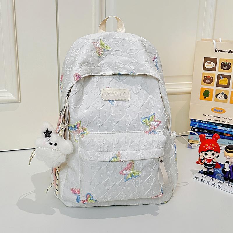 School Bag Ins Wind Girls School Bag High Value Butterfly Early Height Women Lightweight Burden Reduction Backpack