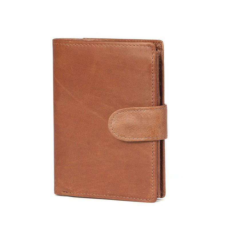 Men's Vintage Genuine Leather Wallet - Large Capacity Coin Purse, Card Holder & Multifunctional Clutch