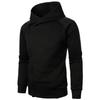 Autumn Winter  New Men's Solid Hooded Long Sleeve Side Oblique Zipper Design Fashion Sports Hoodies Yasheng