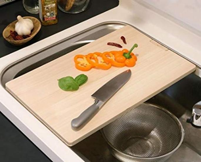 Ikegawa Wood Industry Sheet Cutting Board Natural L Hinoki with Stand Made in Japan