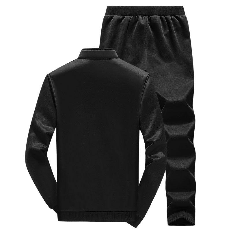 Men's Spring and Autumn Jogging Loose Pants Sportswear Set Stand Up Collar Cardigan Set Sportswear