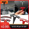 Car Sticker Tesla ABS Car Steering Wheel Rear Trunk Badge Overlay Sticker for Tesla Model 3 Model Y Front Hood Cover Emblem Modi