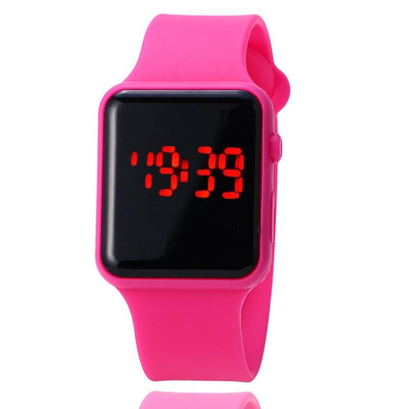 Korean Trendy ING Style Personalized LED Digital Watch, Internet-famous Square Mirror Student Sports Electronic Watch