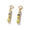 European and American colored natural stone Bohemian style does not fade earrings, vacation travel bracelets, fringed beaded earrings, women