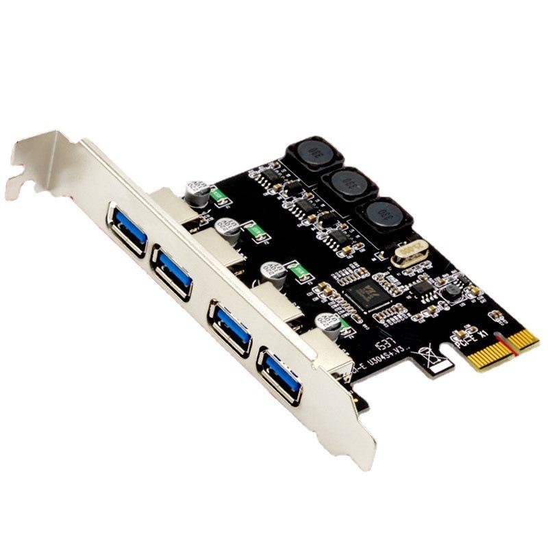 

PCIE to USB Converter Board 4 Ports High Speed USB 3.0 Extend Card USB HUB to PCIE 1X 4X 8X 16X Self Powered Expansion Adapter