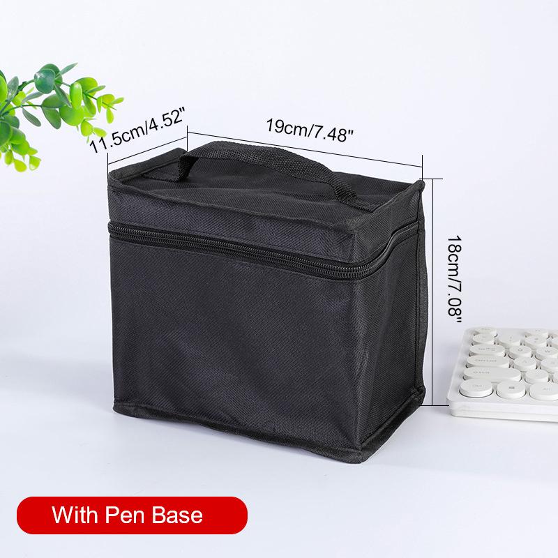 

Чехол для маркера на молнии, сверхпрочная холщовая сумка для ручек с ручкой, держатель большой емкости, портативное хранилище канцелярских принадлежностей, различное количество