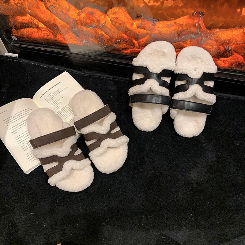 2025 New Spring and Autumn Thick-soled Versatile Casual and Comfortable Slippers Women's Fashion Women's Fluffy Shoes Women's Shoes Trendy Shoes Women