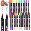 72 Color Nail Art Pens, 0.5 MM Nail Polish Pens Set Drawing Painting Point Liner Acrylic Painted Pen Kit, Waterproof Quick-drying Nail for DIY Gift