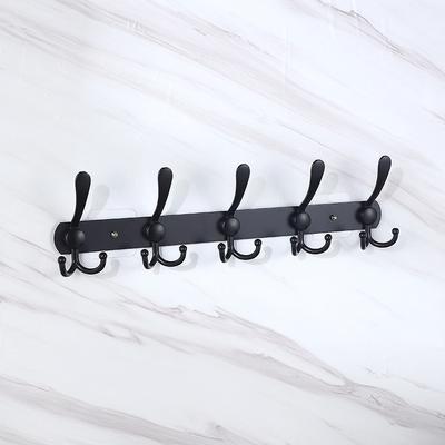 Stainless Steel Punch-free Door Rear Silent Hook Black Duck Tongue Coat Rack Hook Multi-functional