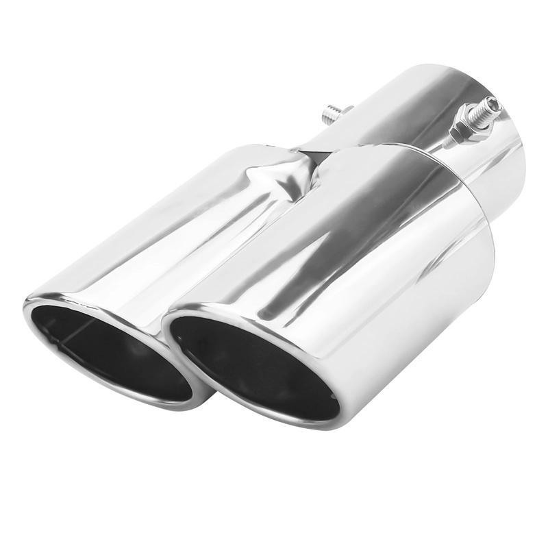 Car Universal One To Two Tail Throat Double Pipe Tail Pipe Stainless Steel Exhaust Pipe Modification Supplies