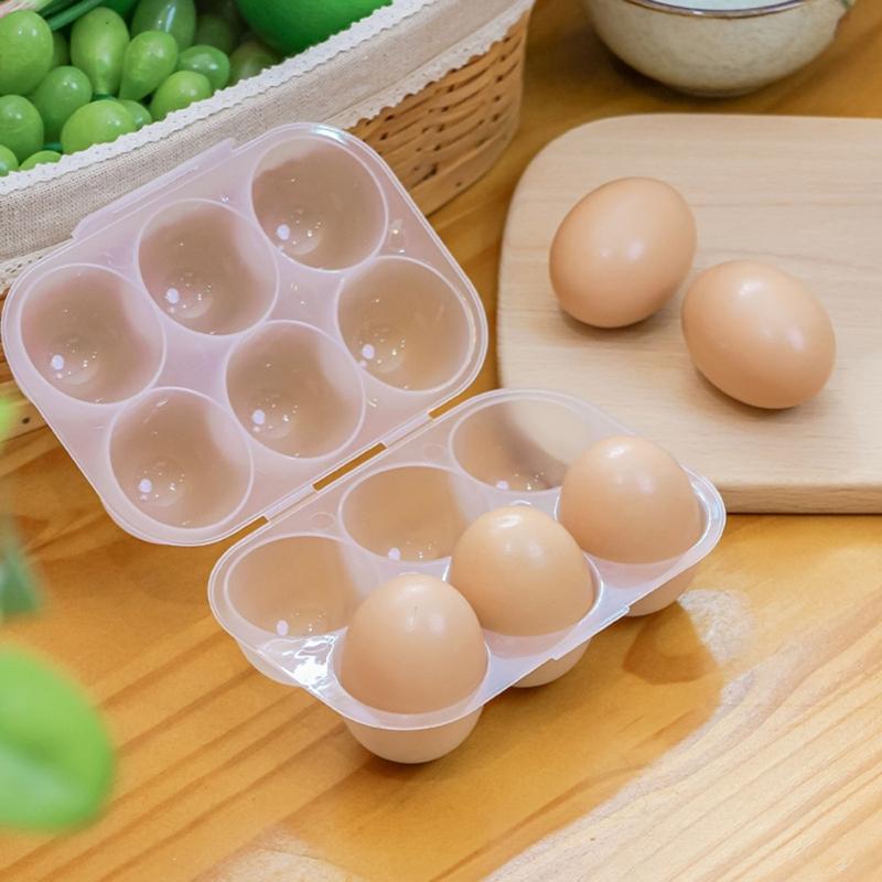 Portable Camping Eggs Boxes Carriers 6 Grid Eggs Holder Container Outdoor Camping Eggs Holder Storage Box Durable