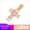 Personalized Luxury Micro-Set Diamond Love Cross Pendant Round Polaris Pendant Vd1331-1333