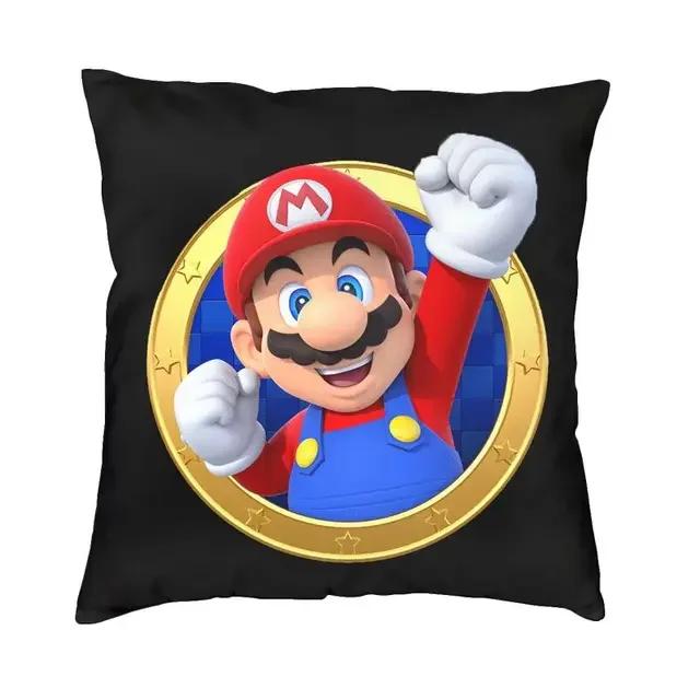 Mario Soundate Double-sided Printed Cushion, Living Room Cartoon Printed Cushion Cover