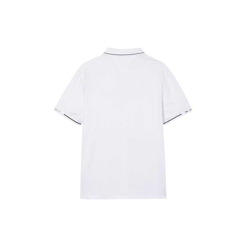 Fila SS23 Ležérne pánske polo tričko s krátkym rukávom Biela F11M321103CWT