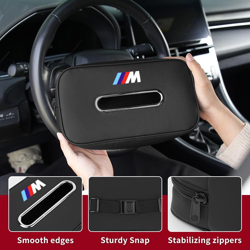 2025 Boîte à mouchoirs de voiture chaude Pare-soleil Dossier de siège Suspension Mouchoir Bog Pour BMW Série 1 3 5 X1 X4 X5 X7 G20 G38 F20 F39 F48 E46