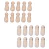 Wooden Peg Dolls Wooden DIY Doll Figure After-sales Guarantee Smooth with High-quality Hardwood for Kids DIY Art Craft Painting