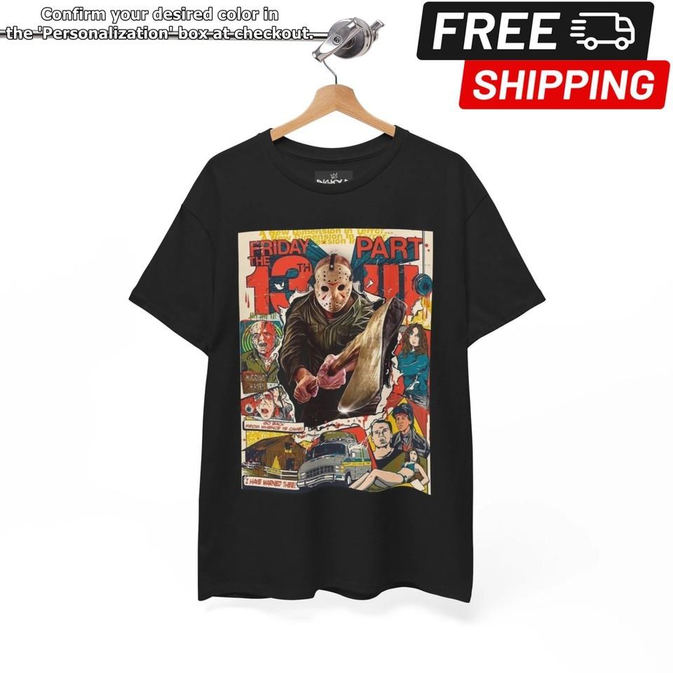

Friday The 13th Part 3 Ricky P Jason Voorhees Movie TShirt Black All Sizes Unisex T-Shirt L