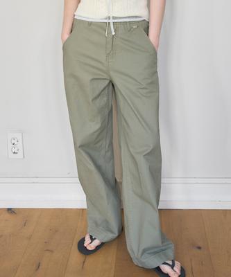 HAINT Standard Straight Easy Fit Cotton Pants 5Col_Khaki
