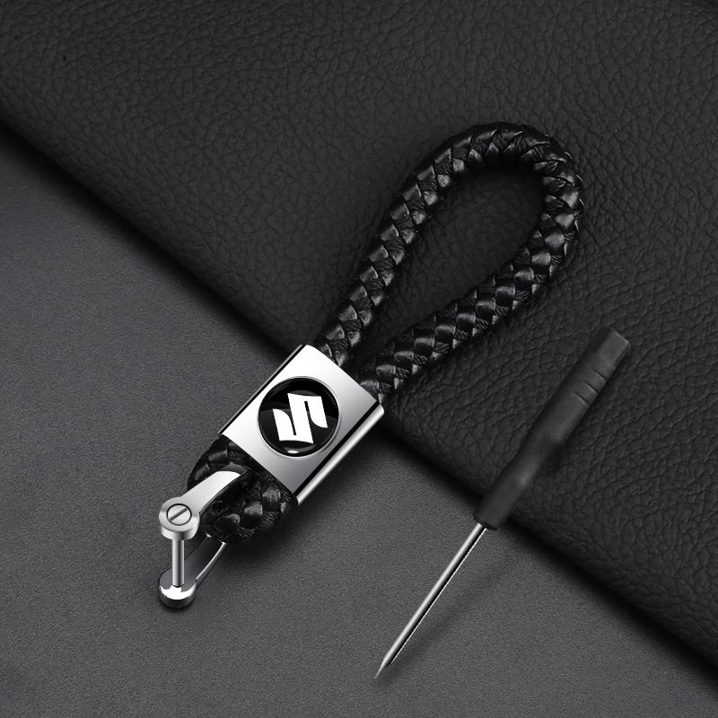 Car Braided Rope Keychain Keyring Key Holder Couple Gifts Auto Accessories for Suzuki JIMNY Grand Vitara Sx4 Swift Alto Emblem