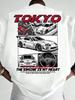 Summer Tokyo Racing Theme Pattern Unisex Tshirt  Loose and Comfortable Fit  Trendy and Fashionable  Suitable for Daily Outings
