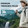 Ultraleichte Carbonfaser Trekkingstöcke Wanderstöcke Wanderstock Faltbar Teleskopischer Wanderstock Nordischer Bergsteigerstock