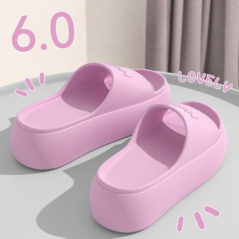 

High-heel Women s Shoes - New Style Indoor Beach Heightening Flip-flops 39-40 рожевий