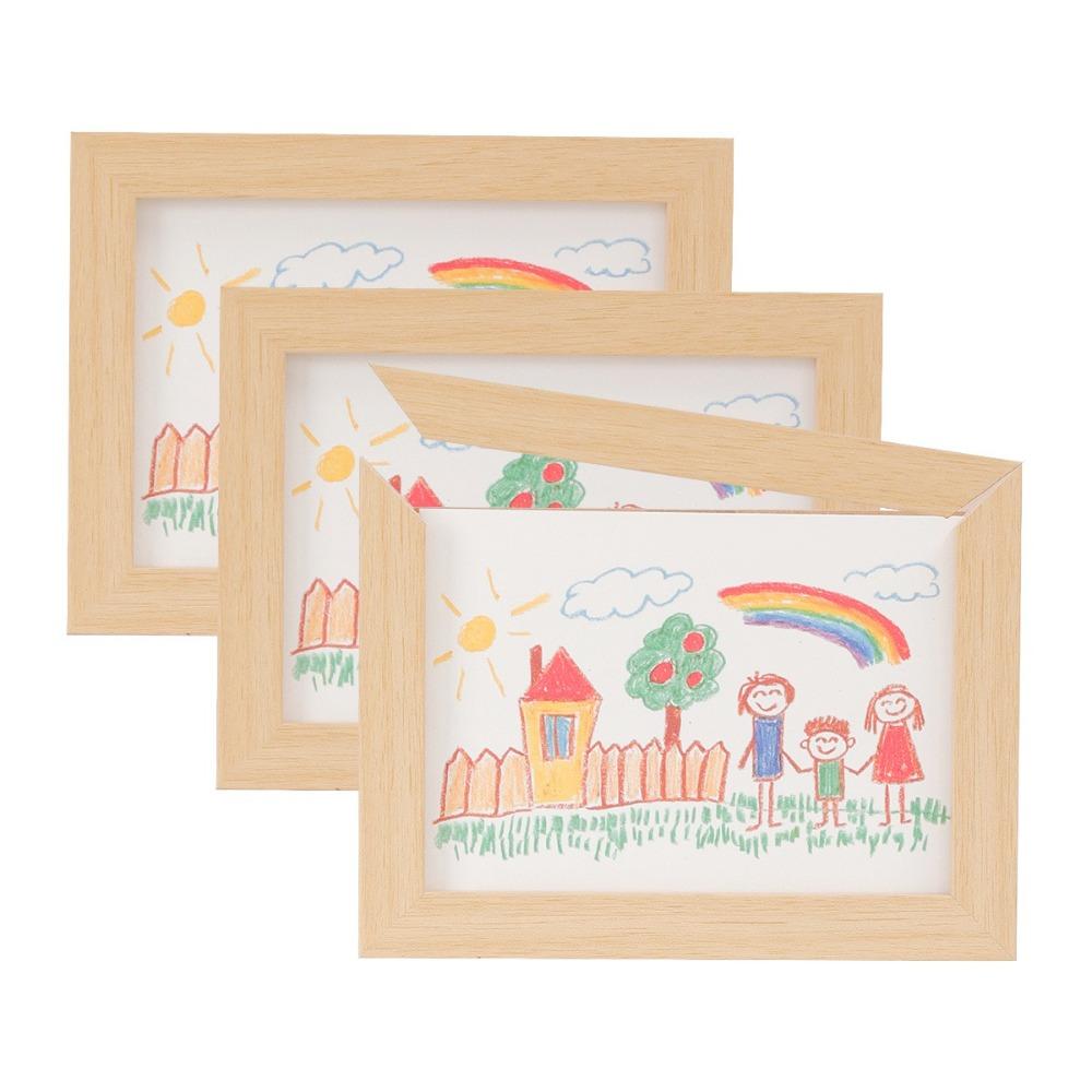 Rotatable Photo Frame Changeable Picture Frame Creative Wooden Kids Art Frame  for Kids