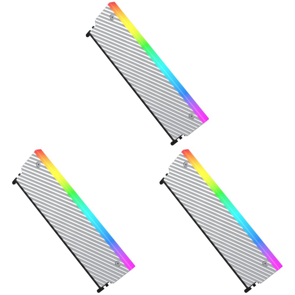

5V 3PIN ARGB RAM радиатор охладитель для DDR2 DDR3 DDR4 DDR5 (Серебряный)