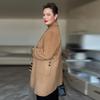 100% Wool Women Coat MODERN NEW SAGA Autumn Wool Long Coat Handmade Pea Coat Winter Warm Wool Long Jacket Overcoat