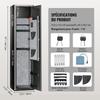7-8 Rifles Gun Safe, Rifle Safe with Digital Keypad & Lock, Gun Storage Cabinet for Shotguns with Built-in Storage Locker, Removable Storage Shelf for