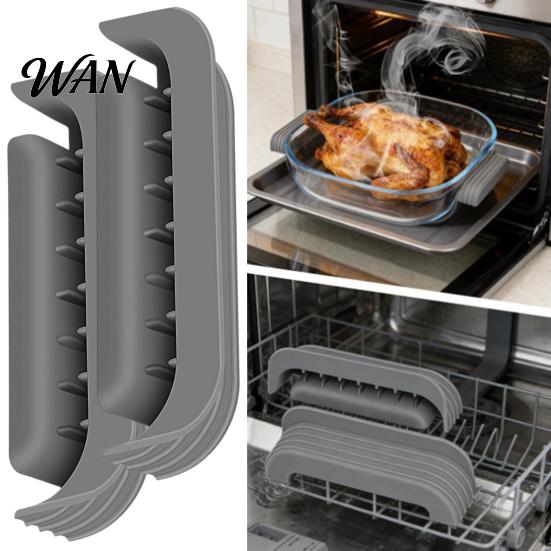 Silicone Handle Cover 2Pcs for Ninja Crispi Glass, Air Fryer Heat-Resistant Heat Resistant Grip Holder Sleeve Cleancrisp Glass Container