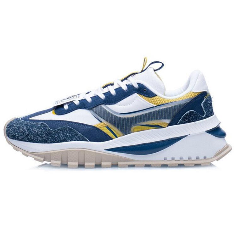 New LiNing Fangyuan EVO Cushioning Anti Slip And Wear Resistant Low Top Running Shoes Men's Navy Blue AGCR227-3