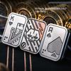 Poker AK King Metal Pushing Card EDC Fingertips Papa Brand Gyro Toys Stress Relief Push Cards Office Toy Anti Anxiety for Adults