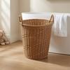 Open-Top Woven Laundry Basket Ventilated with Handles Sturdy