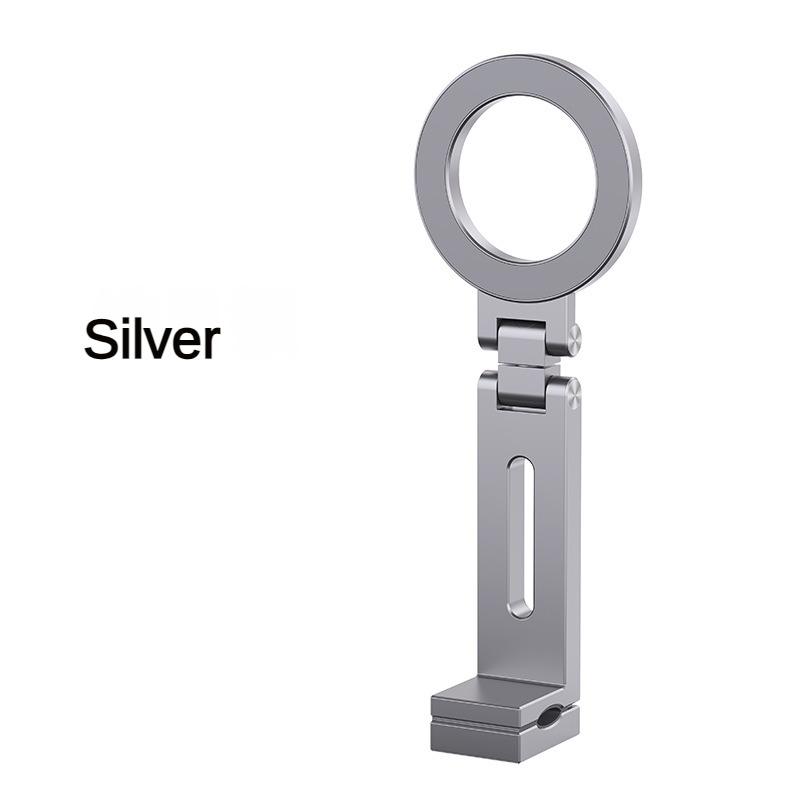 

Магнитный кронштейн для мобильного телефона в путешествиях, портативный вращающийся на 360 градусов кронштейн для мобильного телефона серебряный