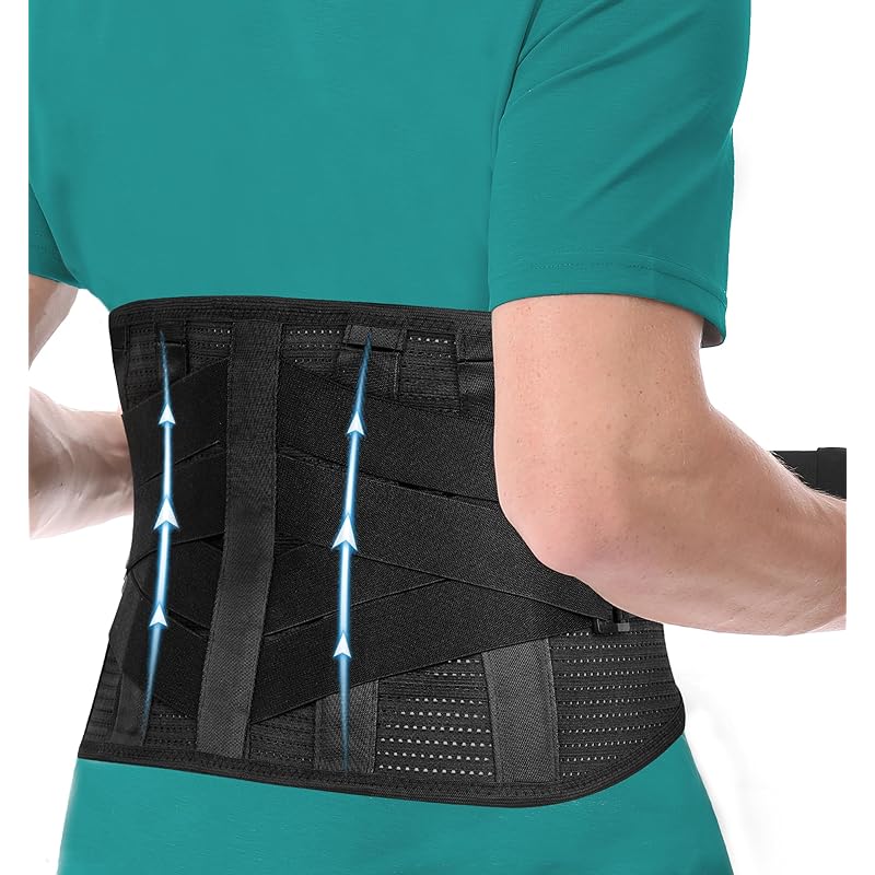 

Lower back support [instant lower back comfort] reduces lower back burden waist corset Strong fixed support waist belt mesh ventilation Double