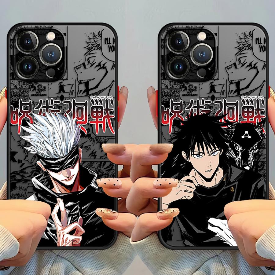 Japan Anime Jujutsu Kaisen Funda Back Phone Cover Case for iPhone 17 Pro Max XS XR 13 Mini 12 7 8 SE 11 Air 15 16 Plus 14