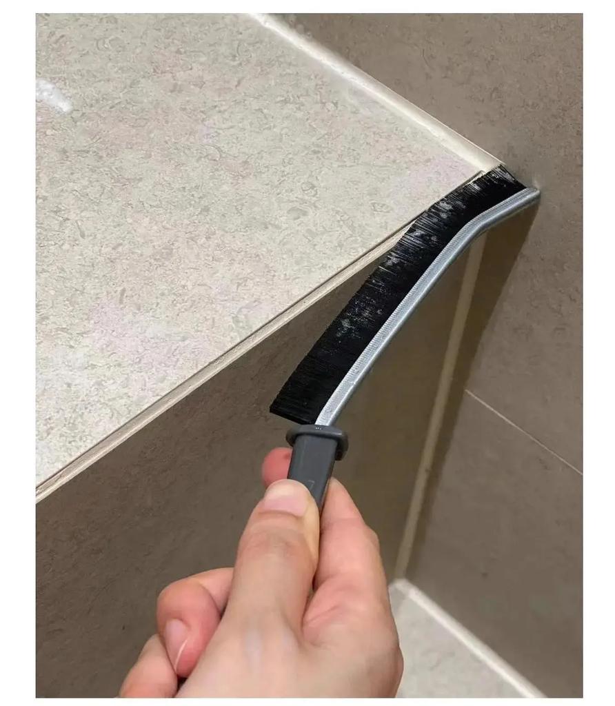Brosse de nettoyage Durable des espaces de coulis, brosse de nettoyage des Joints de carreaux de toilettes de cuisine, brosses de nettoyage à poils durs à Angle mort pour ligne de sol de douche