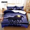 Luxury 3D Bedding Set Europe Queen King Double Duvet Cover Set Bed Linen Comfortable Blanket/Quilt Cover Bed Set Animal  Horse