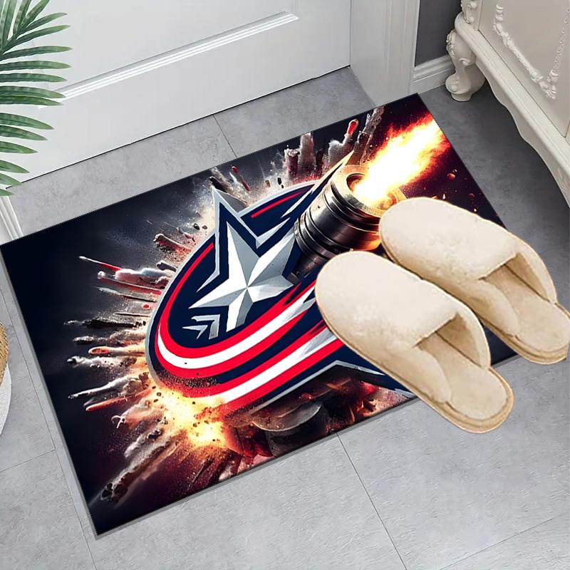Blue Jackets Rug Area rug for Livingroom, Bedroom, Palyroom, Chair Rug, Office Rug, Floor mat, Large Size Fan Christmas Birthday gift