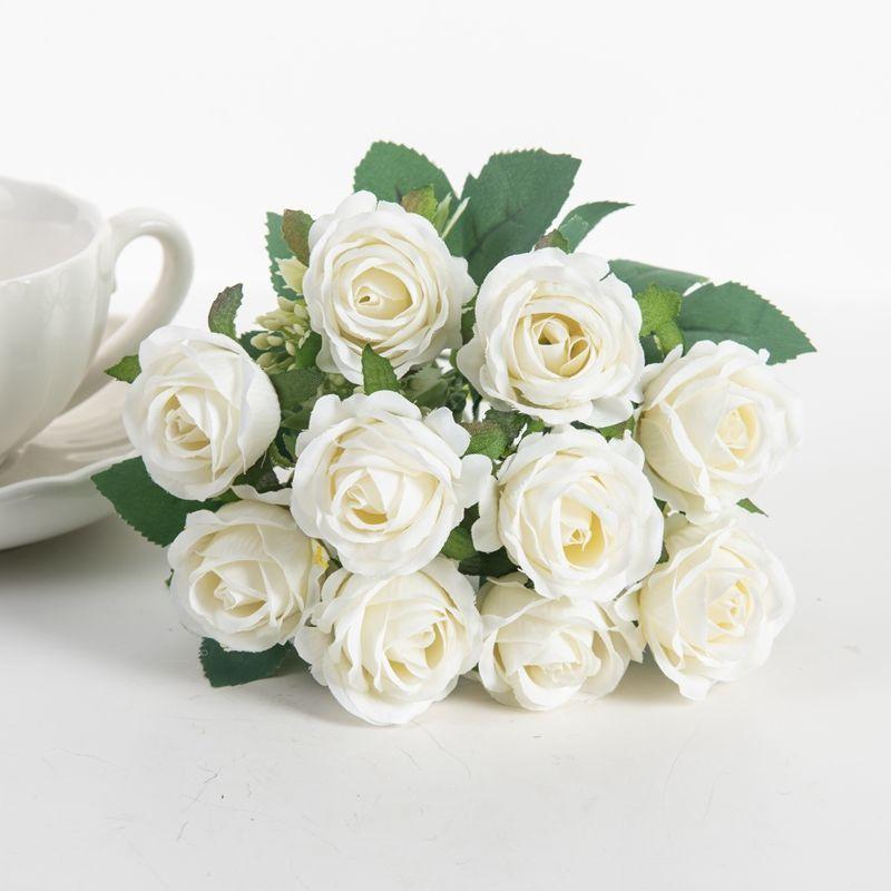 artificial flowers small carnation Christmas Wreath Home Needlework Handicraft Wedding arch Decor Artificial Flower Scrapbook