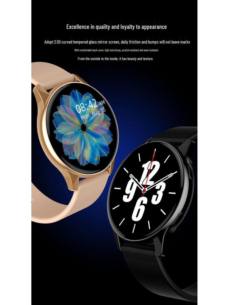 Round Smartwatch: Heart Rate Monitor, Touchscreen, Pedometer, Bluetooth Calls for Men & Women