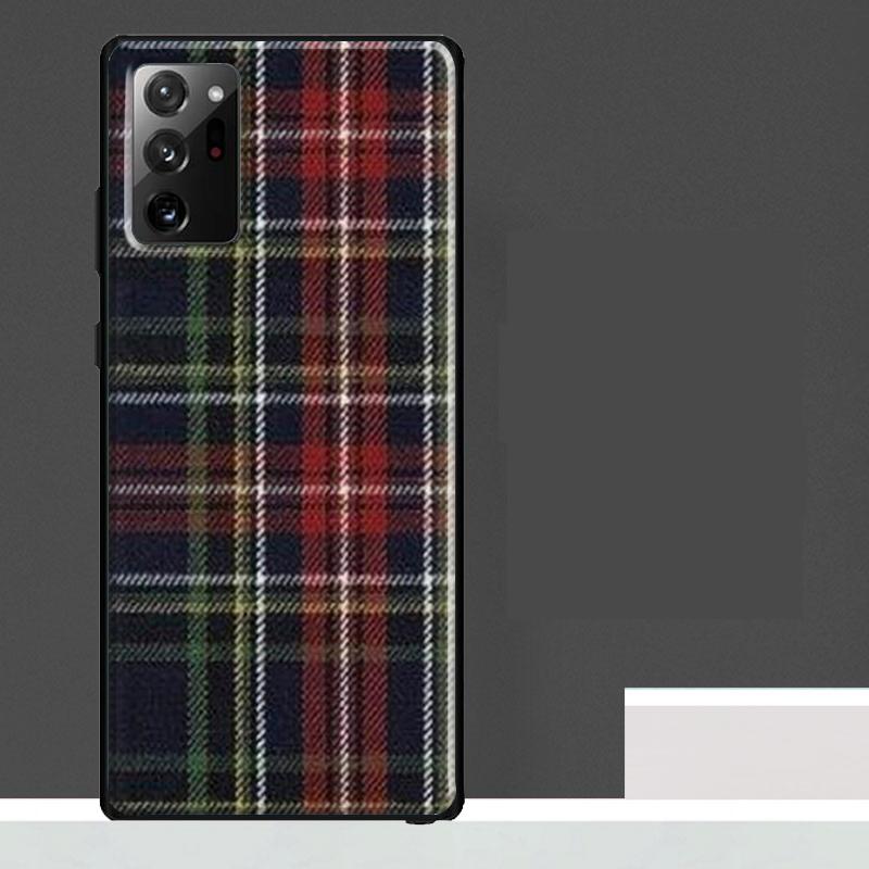 Scottish Plaid Warm Plaid Case For Samsung Galaxy S25 S24 S23 Ultra S9 S10 S20 S21 S22 Plus S23 FE S25 FE Phone Cover