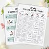 6Pcs Fitness Card Yoga Seated Postures Exercise Charts 30 Day Chair Exercises Plan Poster for Morning Sports Enduring