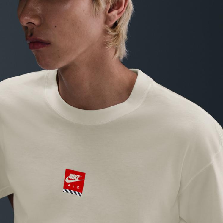 Nike Sportswear AS U NSW Tee M90 OC Sole Food Logo Cartoon Crew Neck Short Sleeve T-Shirt Men Tops White HJ0769078