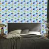 Back to School Wallpaper Azure and Blue for Living Room and Bedroom 50x1000
